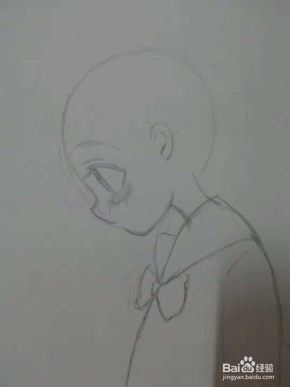 剪刀石头布Q版漫画水手服人物手绘插画线稿教程