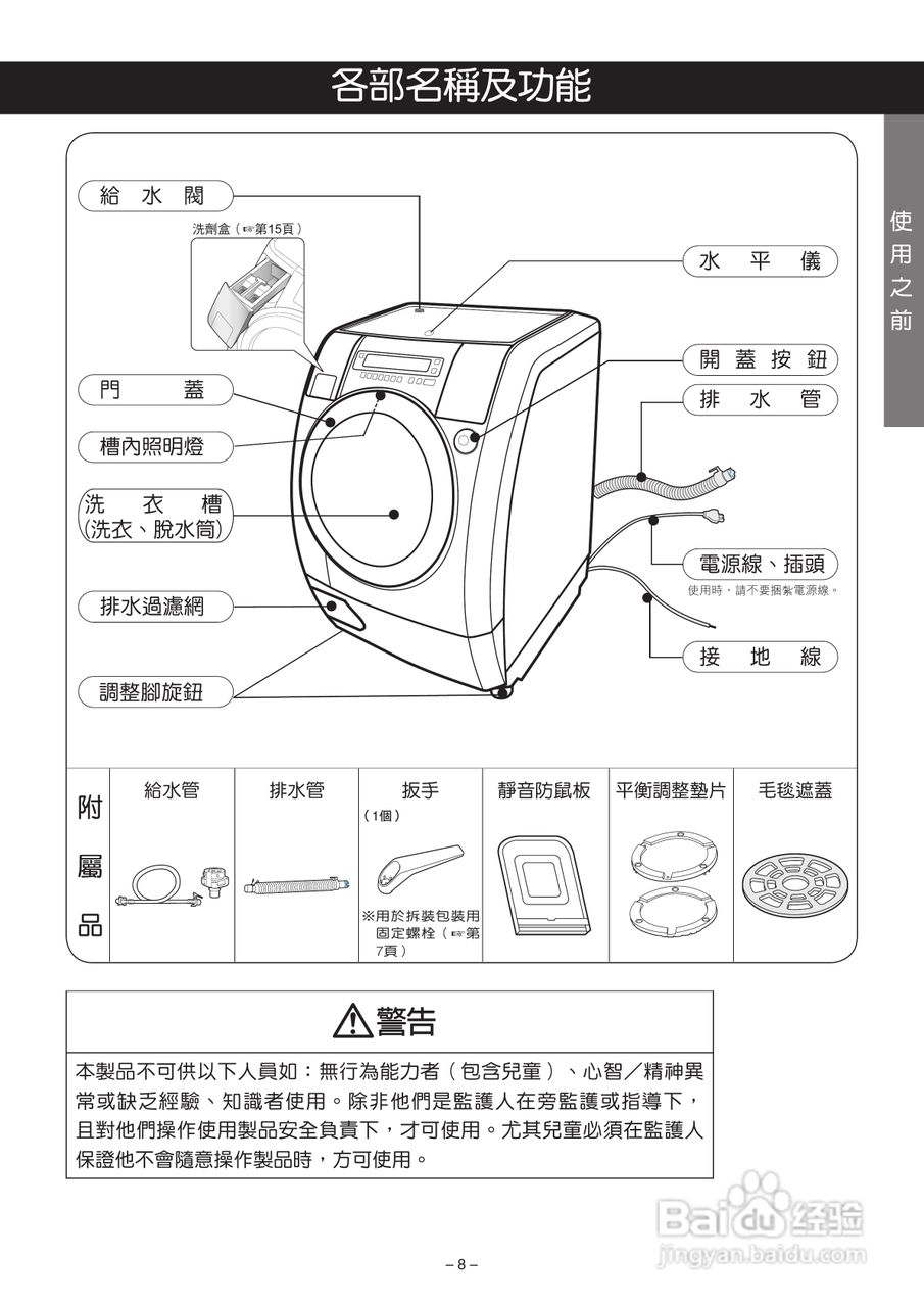 松下NA-V130UW洗衣机使用说明书:[2]
