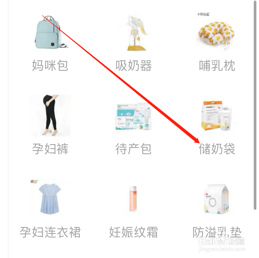 闲鱼查看储奶袋
