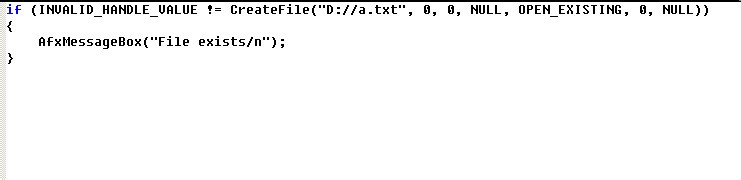 VC如何判断一个文件是否存在？