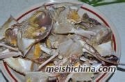 美味的葱姜干炒蟹