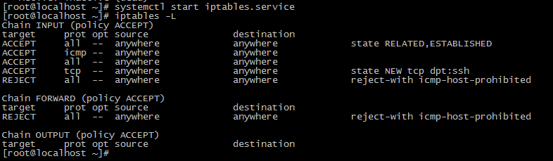 centos7如何安装和配置iptables