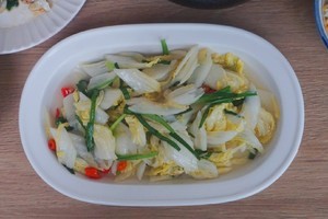 韭菜炒娃娃菜的做法