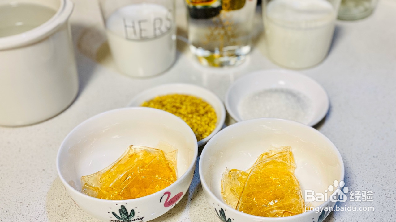 水晶椰汁桂花糕的做法