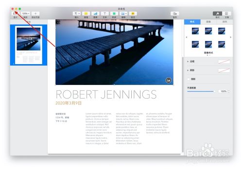 Pages文稿中的"照片海报"模板如何使用