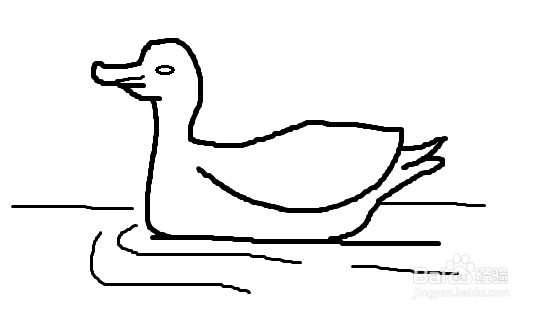 如何画鸭的简笔画