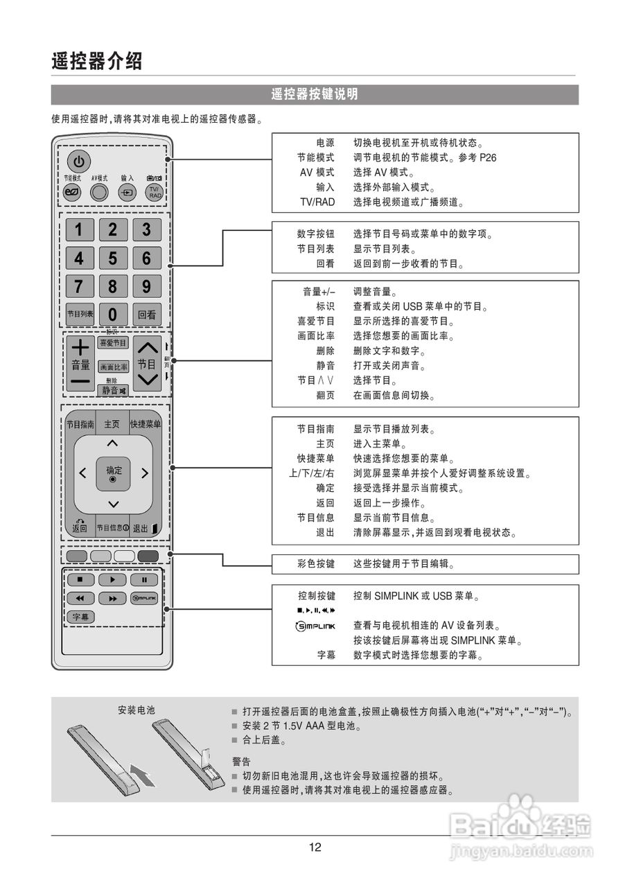 LG 55LV4500-CA液晶彩电使用说明书:[2]