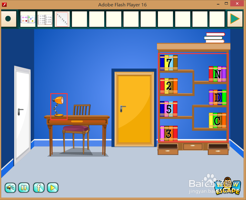Flash游戏攻略：[37]蓝色单间逃脱-3