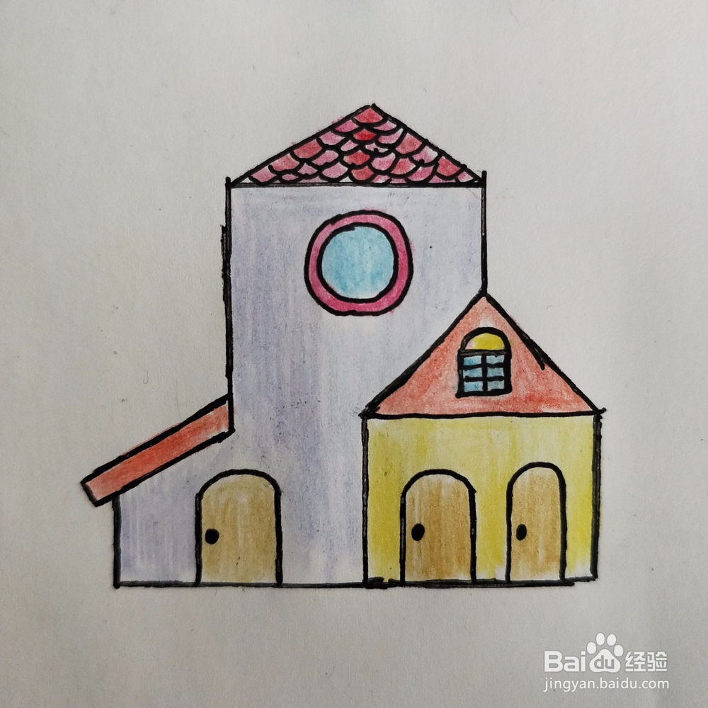 宝宝启蒙画：图形世界里的小房子