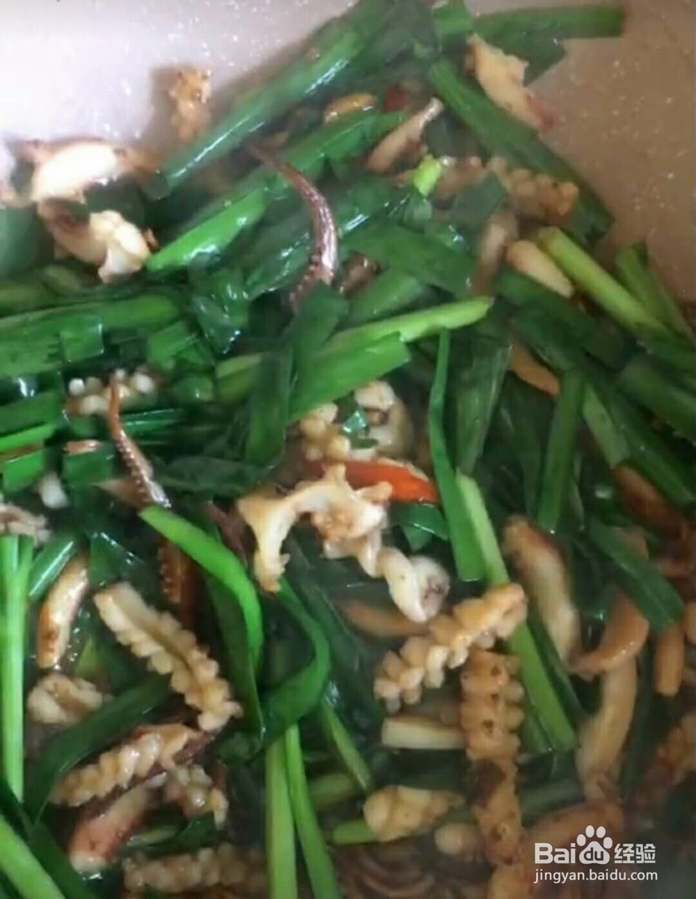 鱿鱼韭菜做法