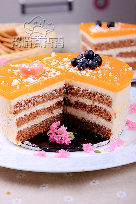 杏子酱慕斯蛋糕