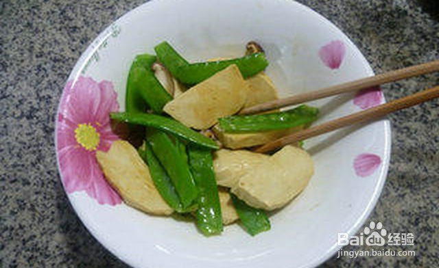 家常菜-香菇荷兰豆拌小素鸡