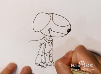 汪汪队机器狗简笔画