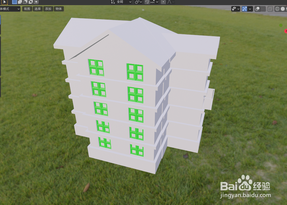 如何使用blender2.9设计2个窗户模型