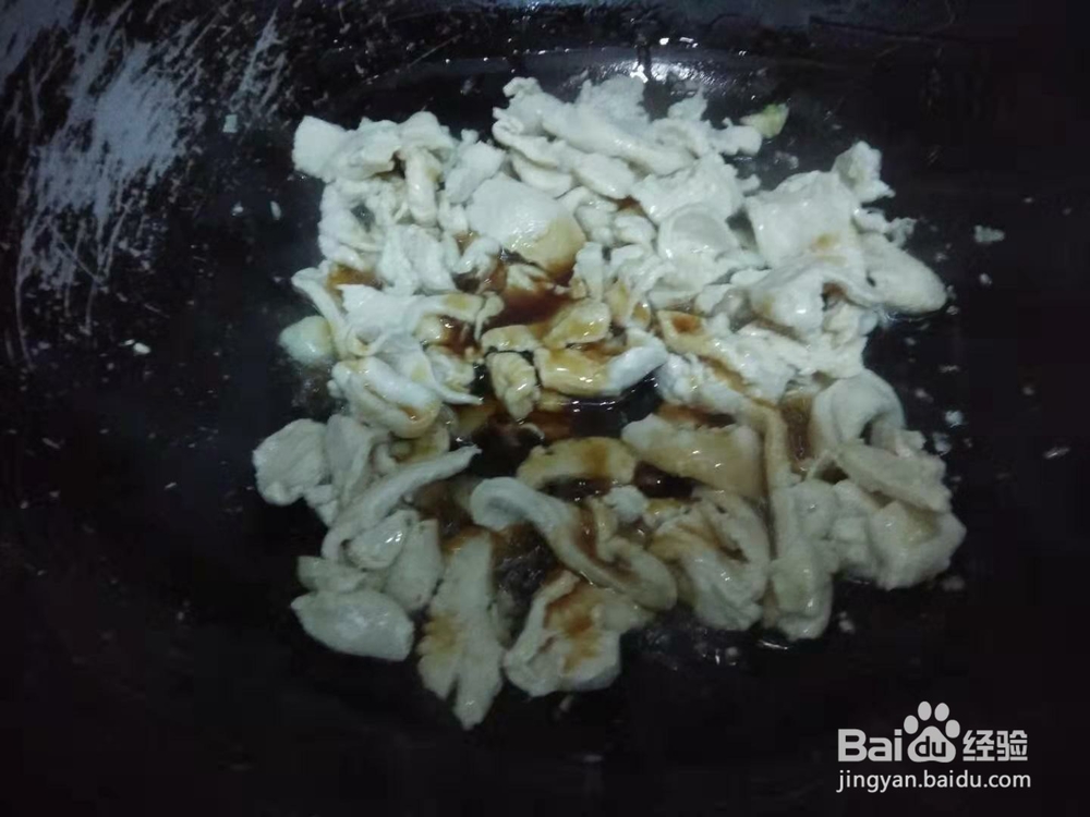 简单菜-鸡胸肉炒韭菜