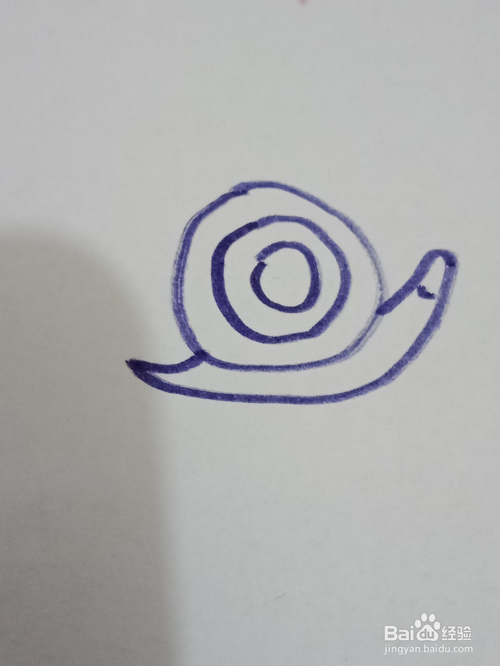 小蜗牛的简笔画