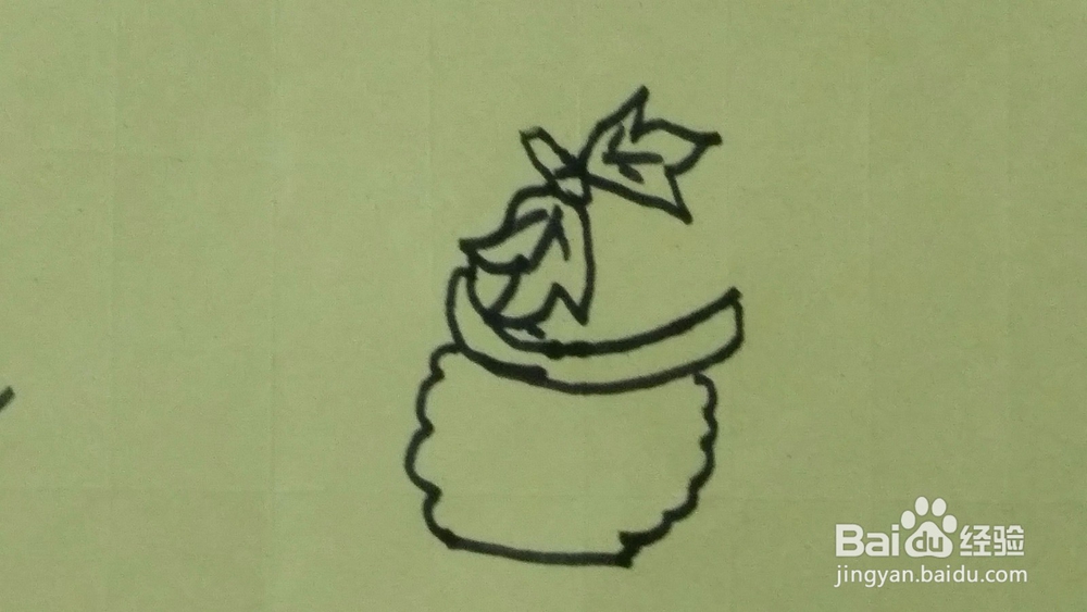 竹篓里的葡萄幼儿绘画