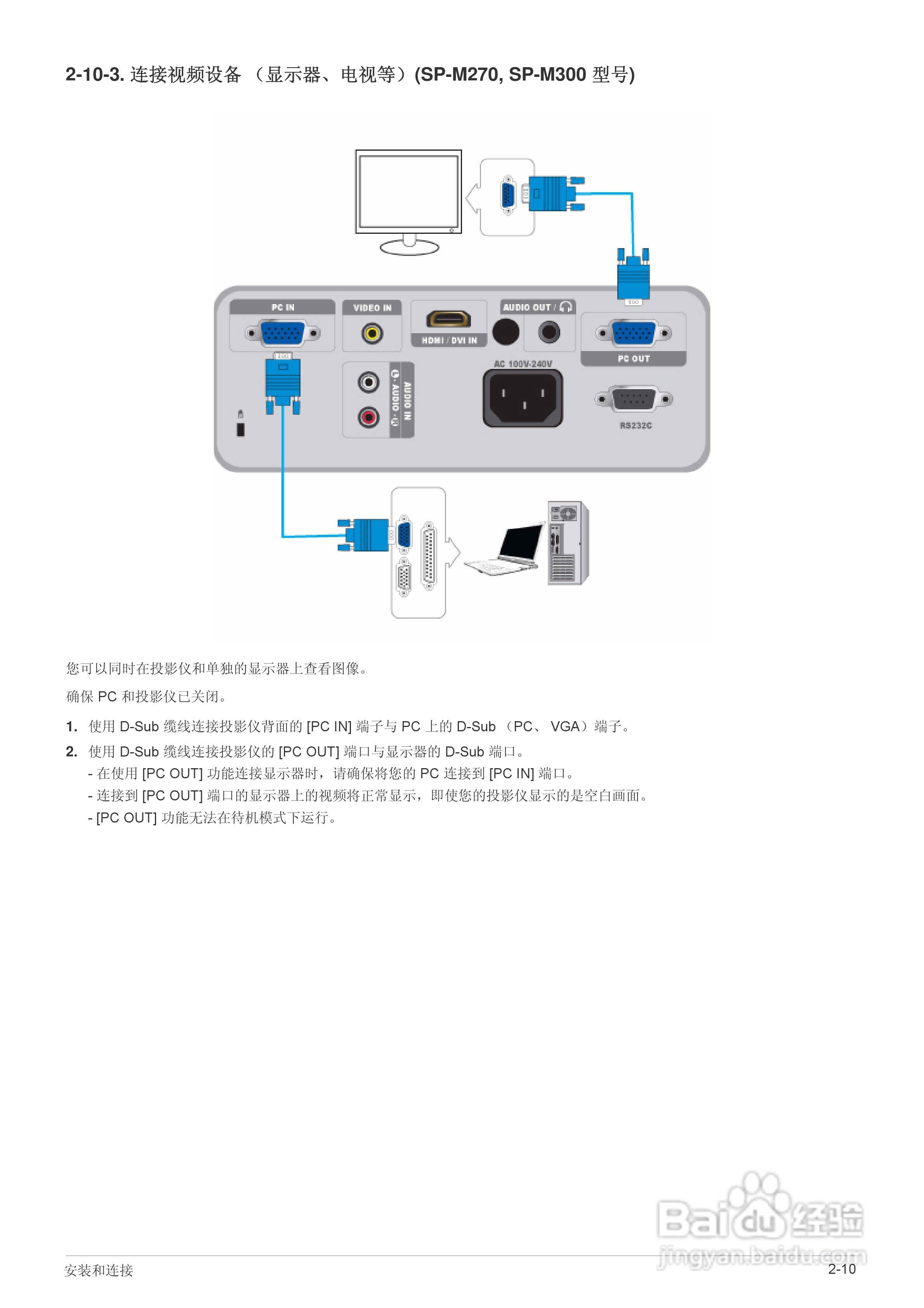三星SP-M270投影仪使用说明书:[3]