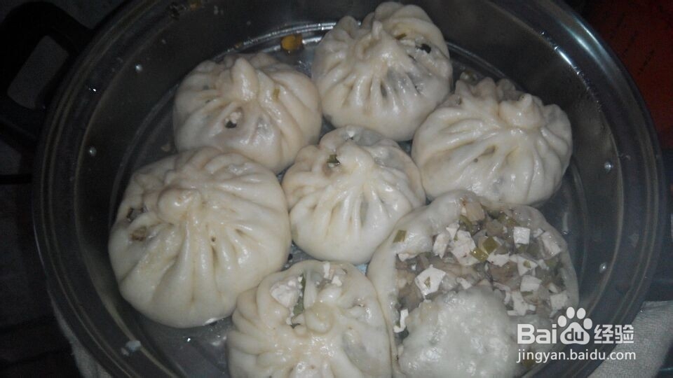 豆腐韭菜肉包子