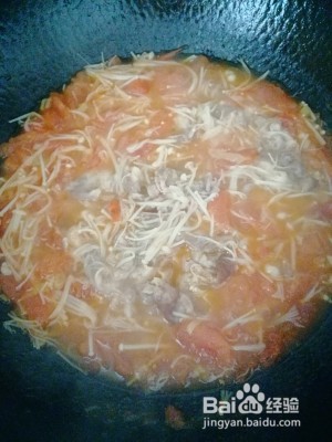 西红柿金针菇肥牛怎么做