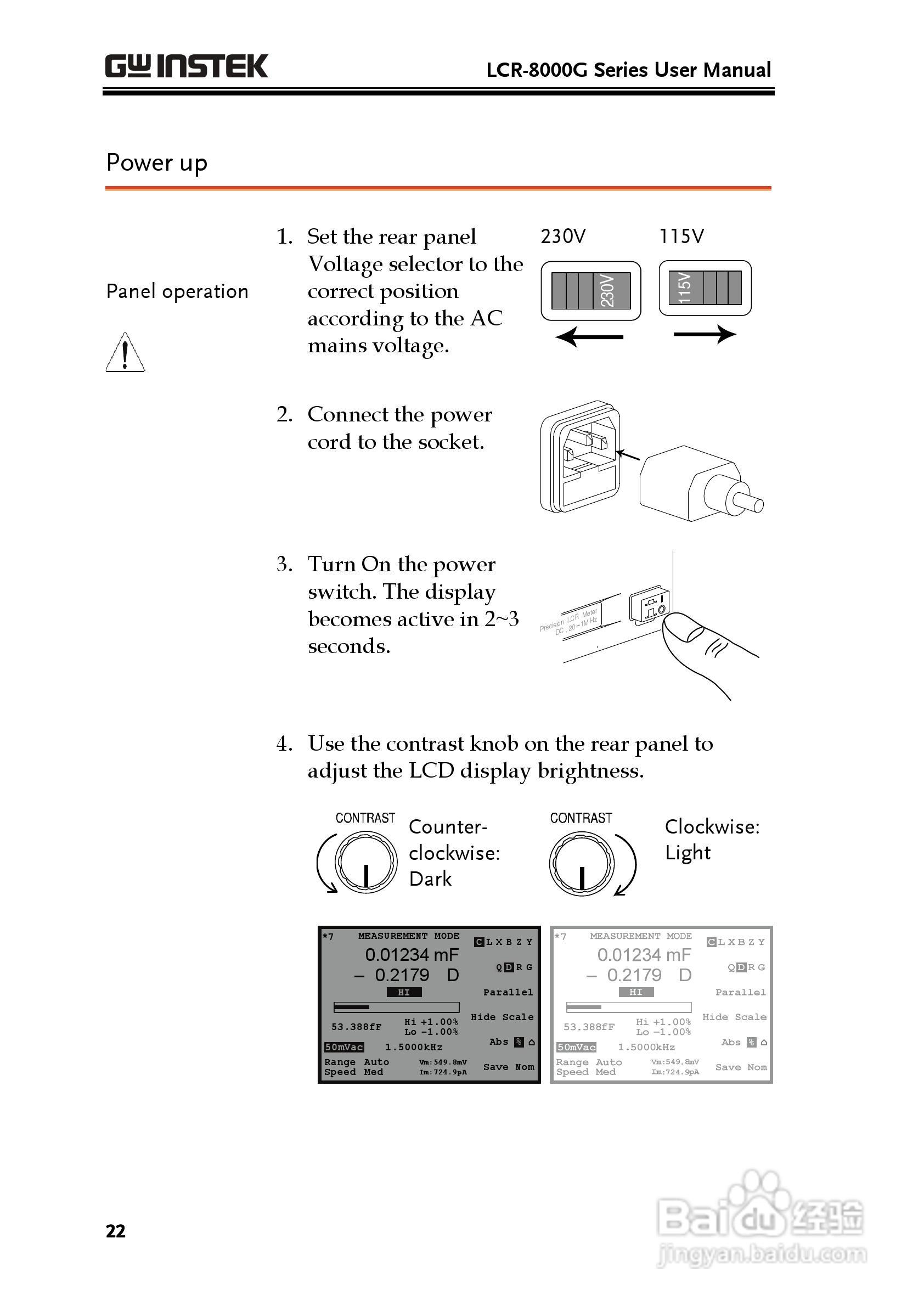 固纬LCR-8110G高精度LCR测试仪使用说明书:[3]