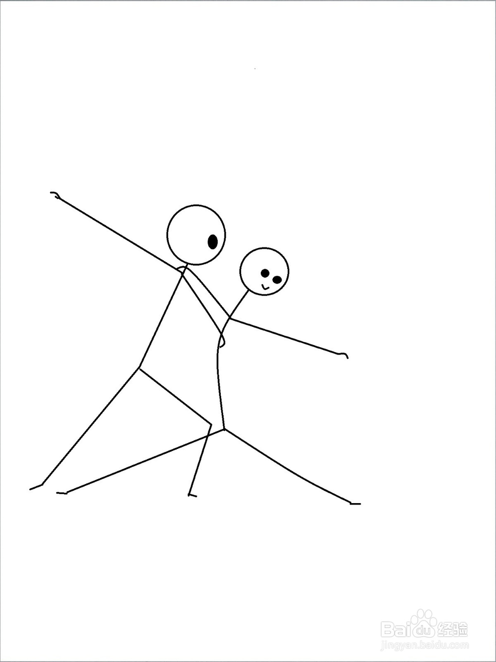<b>小人简笔画：跳舞情侣的画法</b>