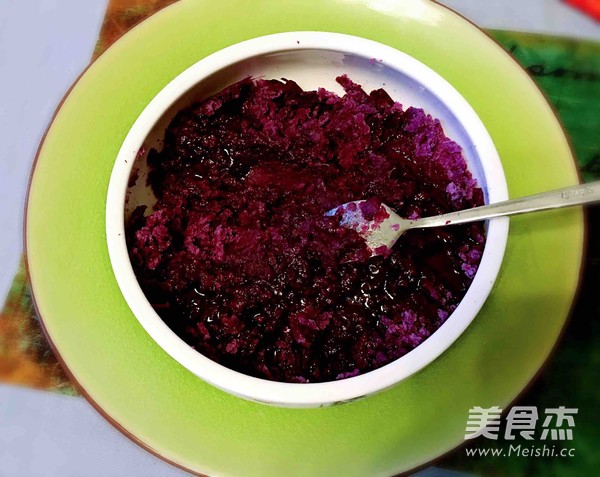 杏仁紫薯糕的做法