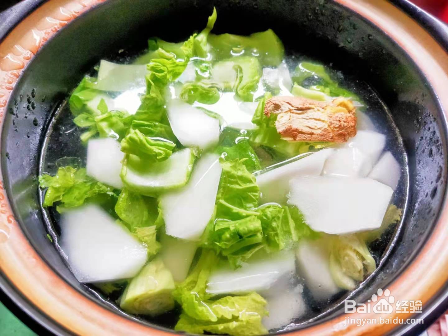 棒菜豆腐汤---养生菜系列