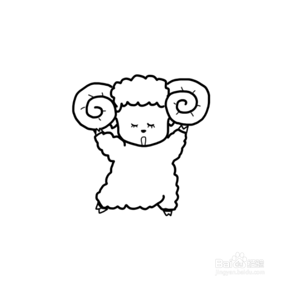 绵羊的简笔画拟人化图片