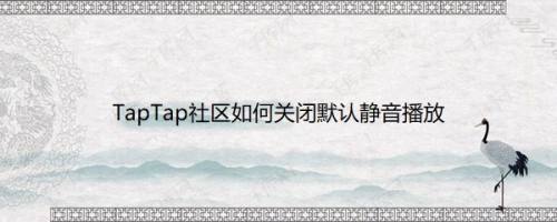 TapTap社区如何关闭默认静音播放