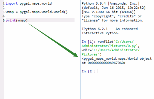 用python调用pygal画世界地图