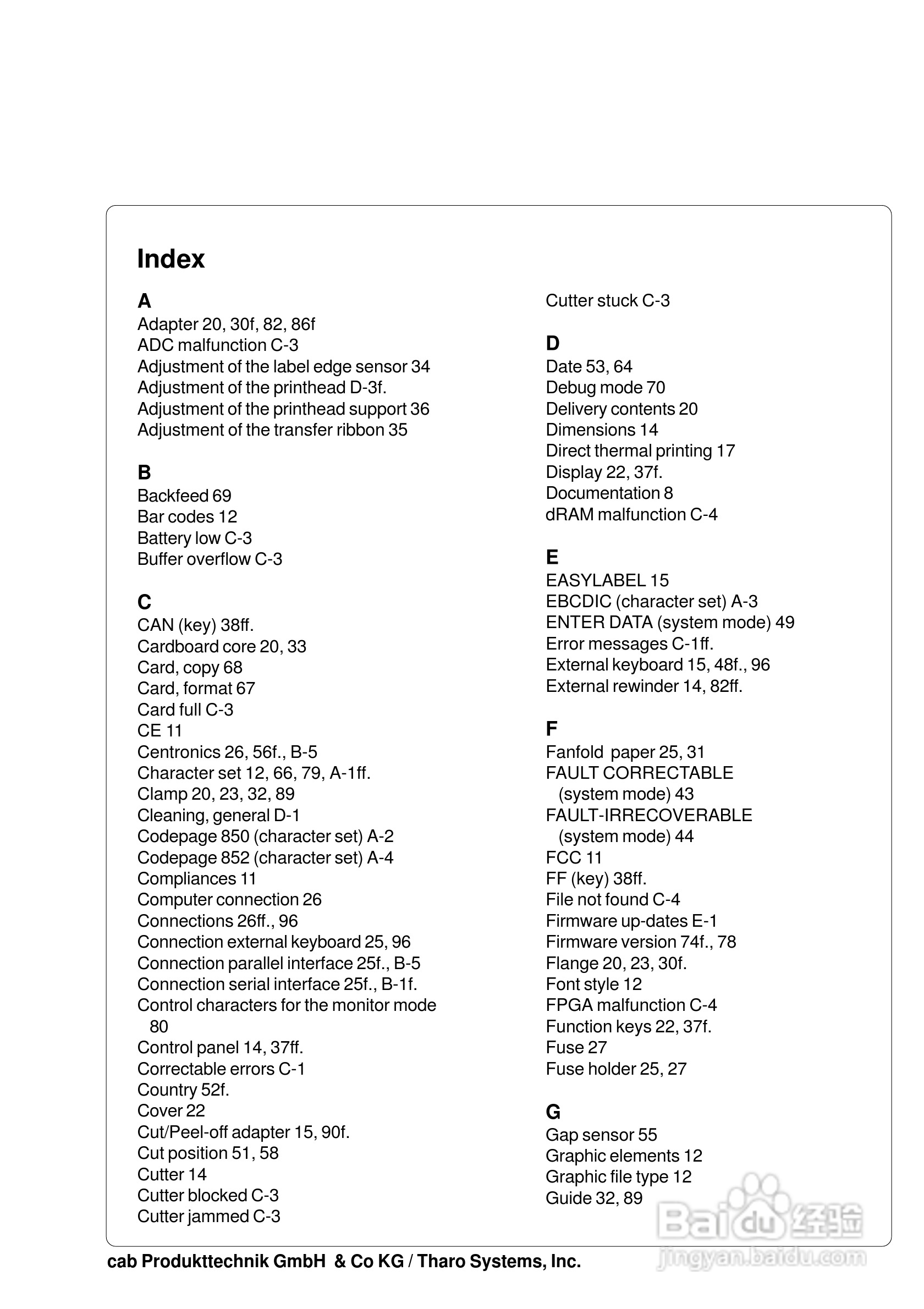 cab A8200打印机使用说明书:[14]