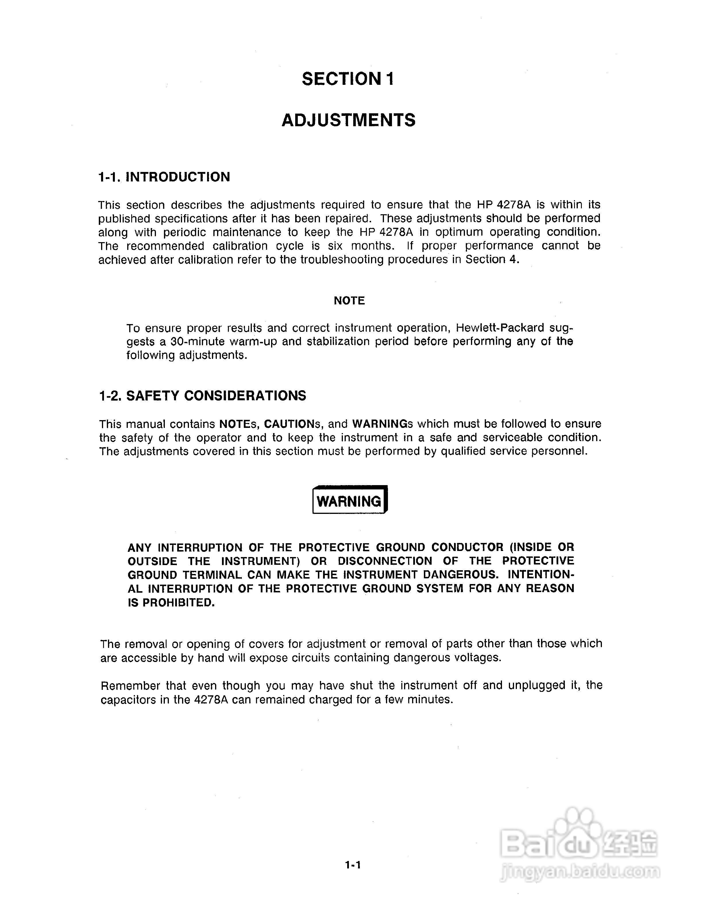 HP 4278A测试电桥使用说明书:[2]