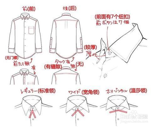 商务衬衫怎么画？