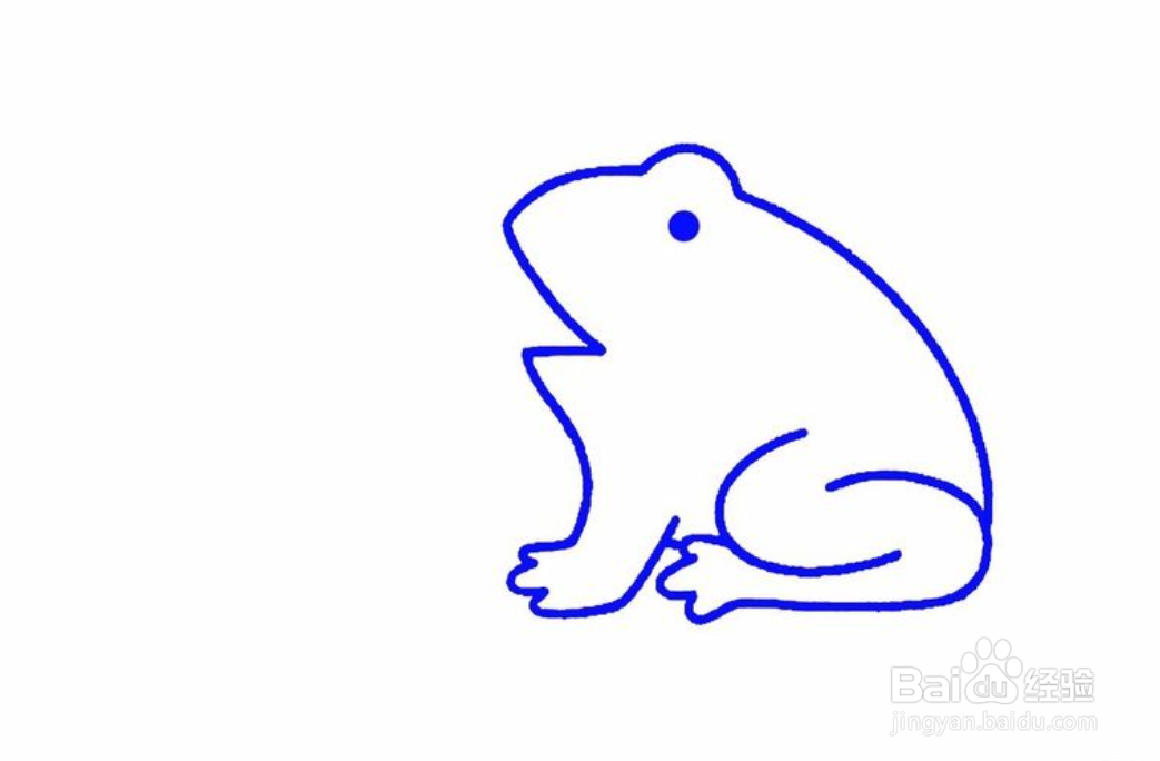 简笔画蹲着的青蛙怎么画？