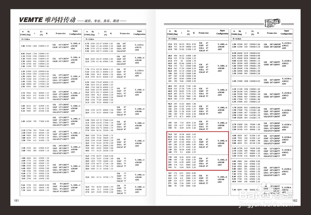 K47锥齿轮减速机减速比参数图纸