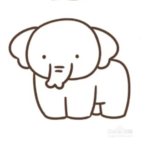 幼儿简笔画-大象怎么画