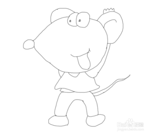 玩滑板车的小老鼠是怎么画的