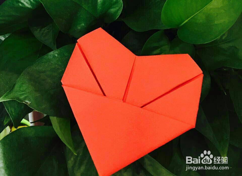 超简单的爱心的折法