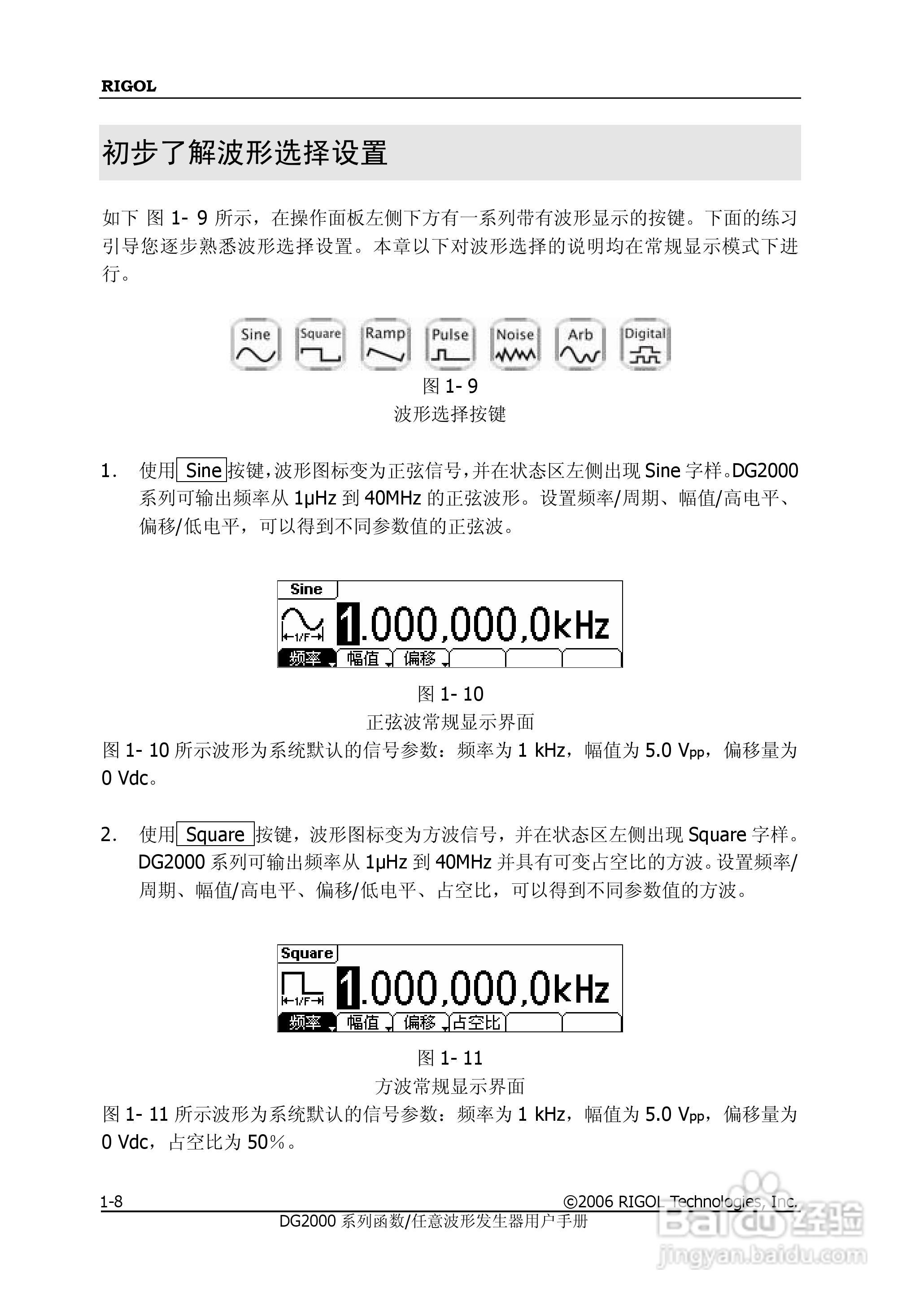 DG2021A函数/任意波形发生器使用说明书:[2]