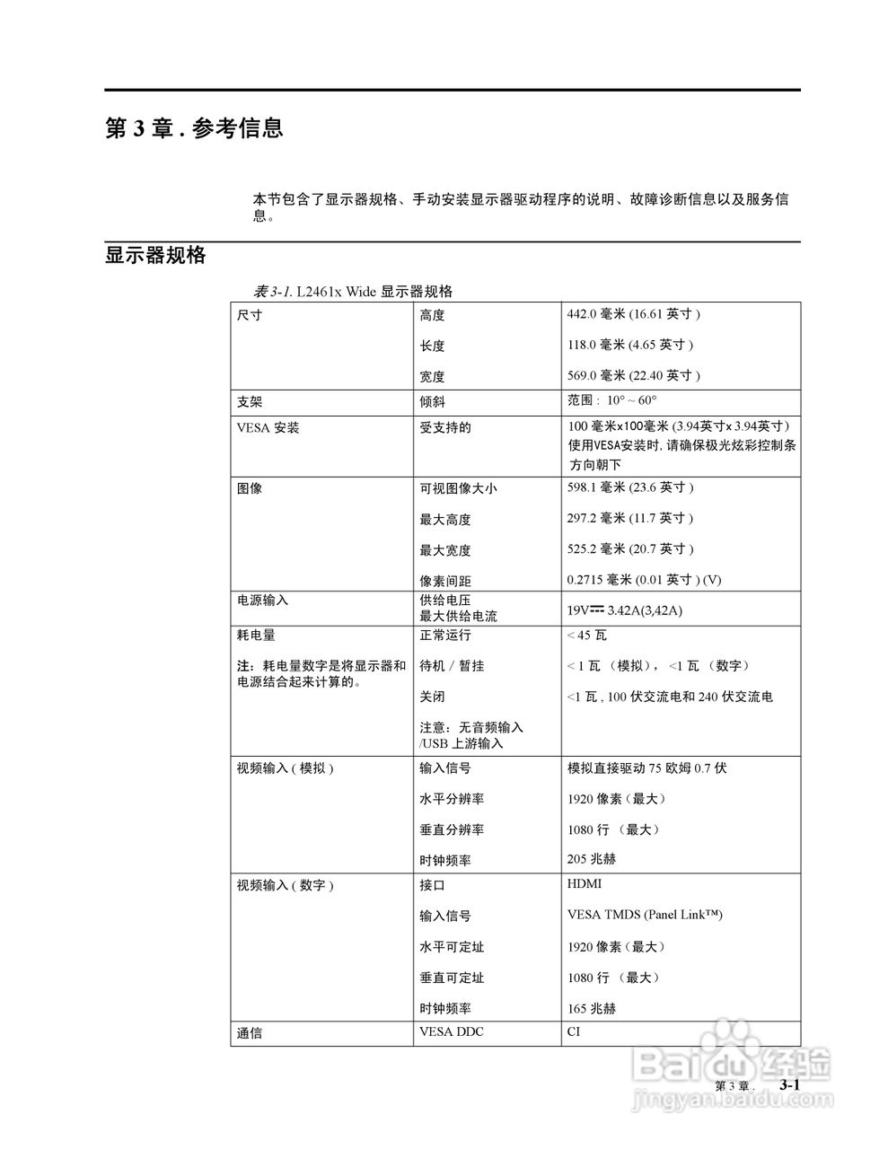 联想L2461x液晶显示器使用说明书:[3]