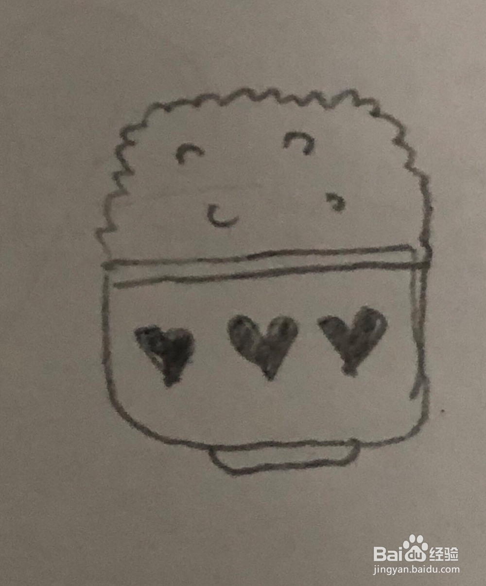 简笔画～米饭的画法