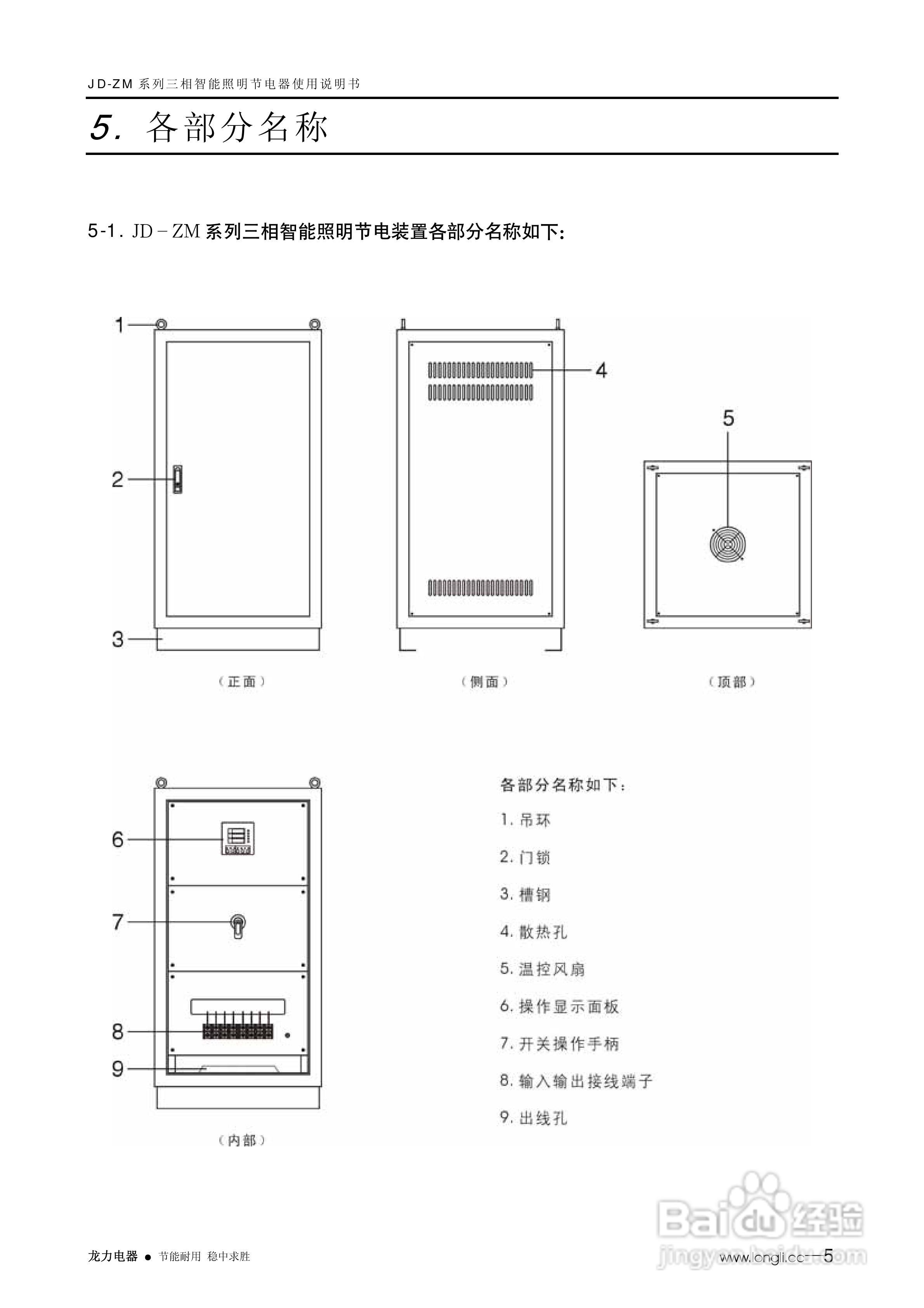 龙力电器JD-ZM系列三相智能照明节电装置说明书:[1]