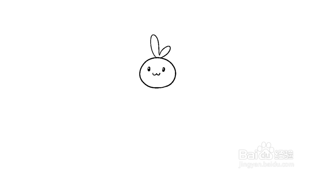 小兔子吃萝卜简笔画教程
