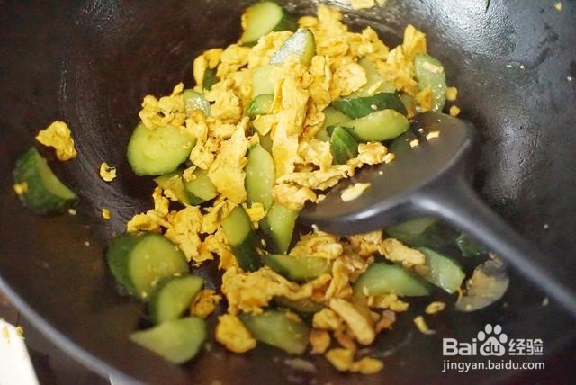家庭自制黄瓜炒鸡蛋