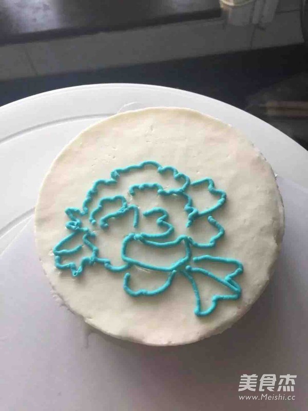 奶油霜手绘蛋糕【青花瓷拨浪鼓】