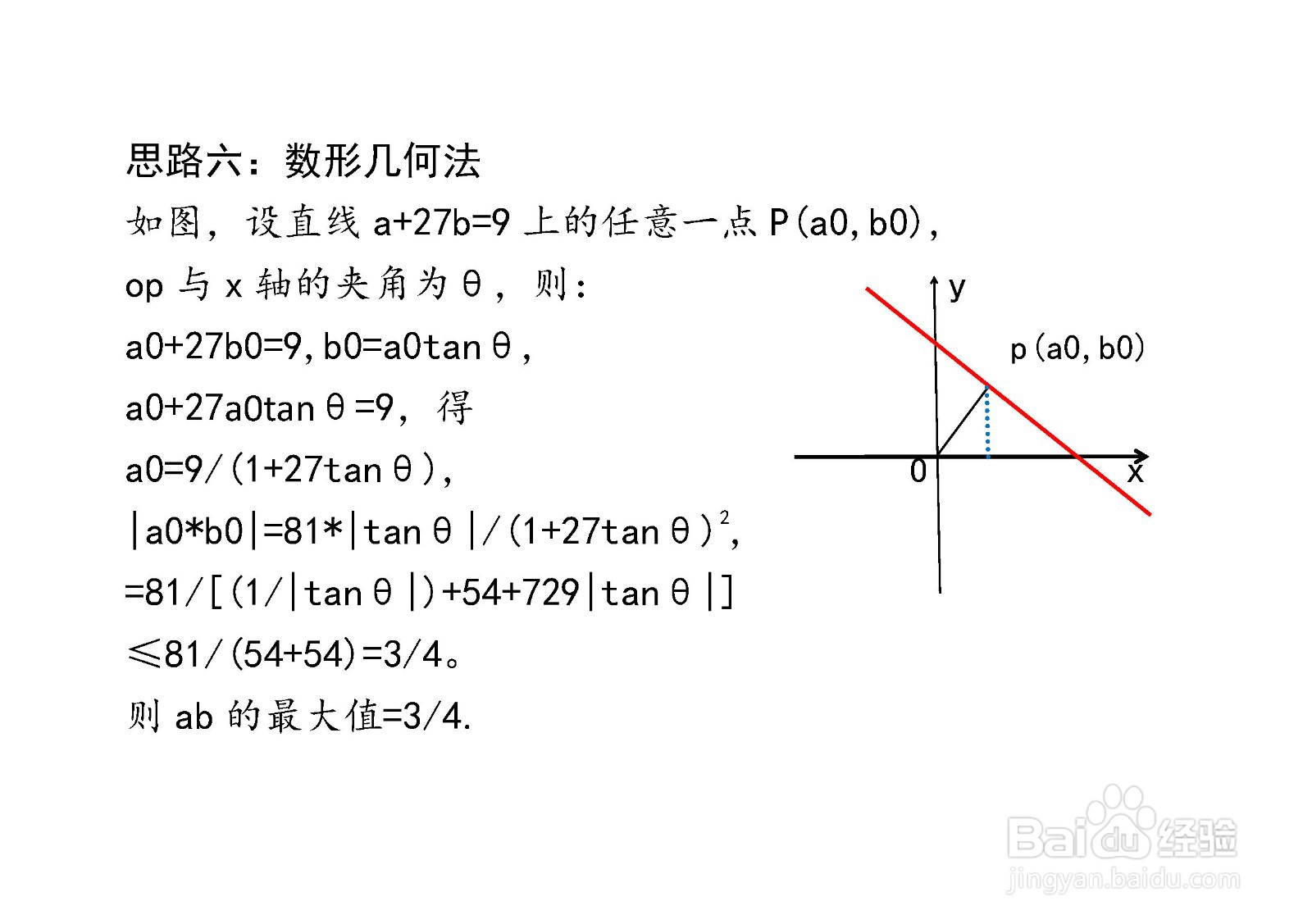 已知a+27b=9,求ab的最大值的多种方法