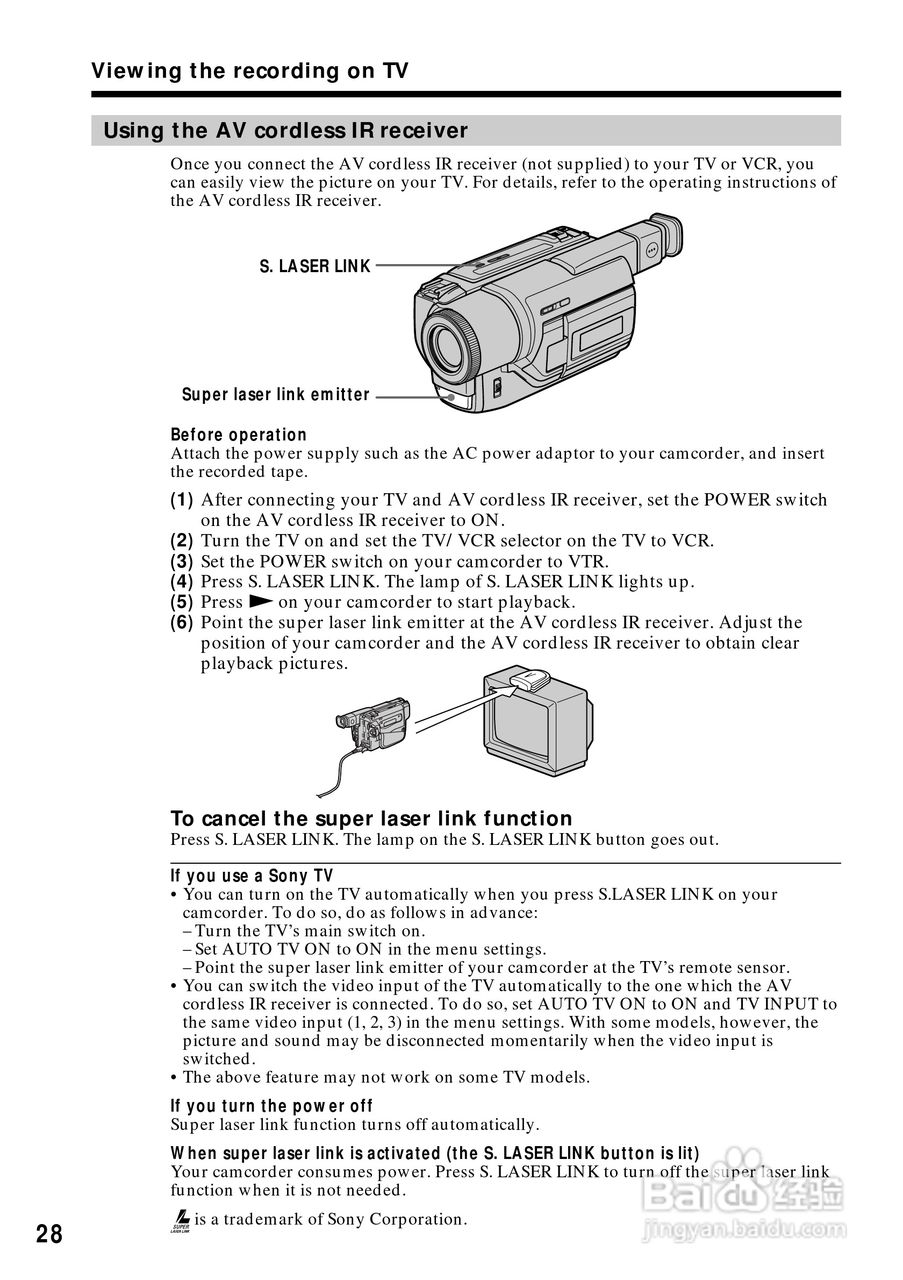 索尼DCR-TRV120数码摄像机说明书:[3]