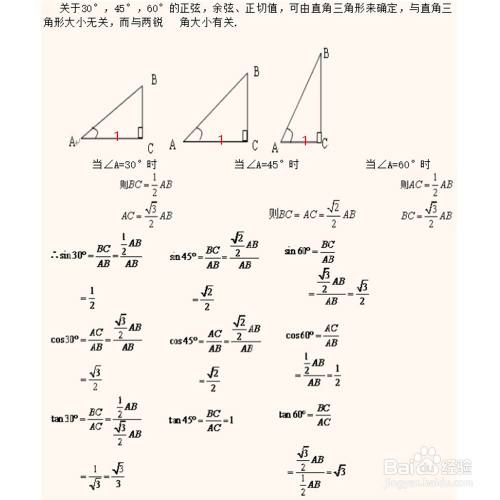 Sin30度等于多少是怎么得到的 百度经验