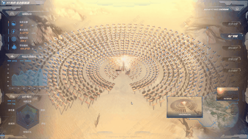 搭建光热发电站3D可视化监控平台